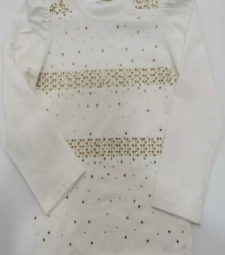 Imagem de capa de Mif Petit Camiseta 100424270 Bege Strass 04