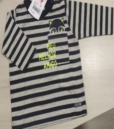 Imagem de capa de Mim Bambini Camiseta N0784 Listra Preta P